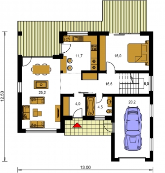 Mirror image | Floor plan of ground floor - TREND 291